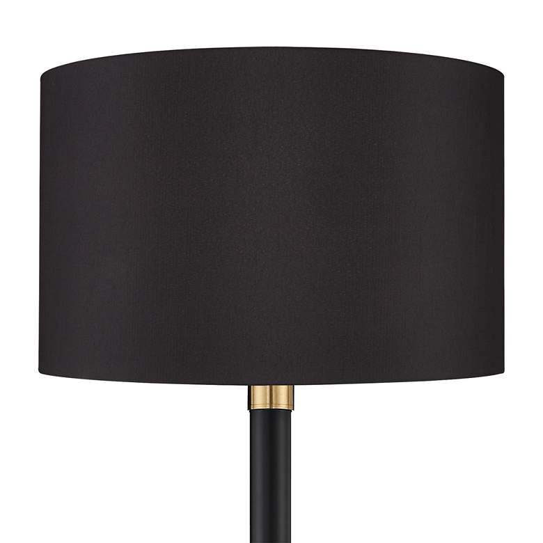 Image 3 Possini Euro Cameron 72.25 inch High Black Shade Light Blaster Floor Lamp more views