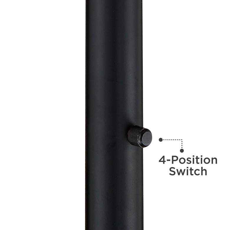 Image 4 Possini Euro Cameron 72.25" High Black Shade Light Blaster Floor Lamp more views