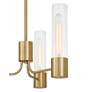 4_Possini Euro Camila 15" Wide Warm Brass 3-Light Chandelier more views