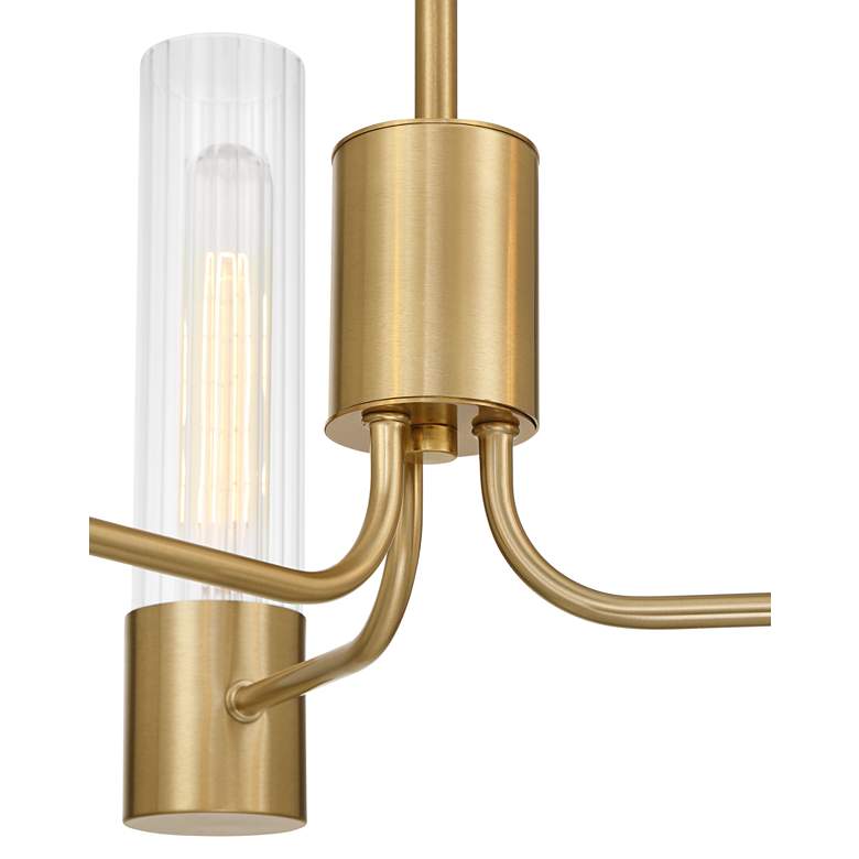 Image 4 Possini Euro Camila 15" Wide Warm Brass 3-Light Chandelier more views
