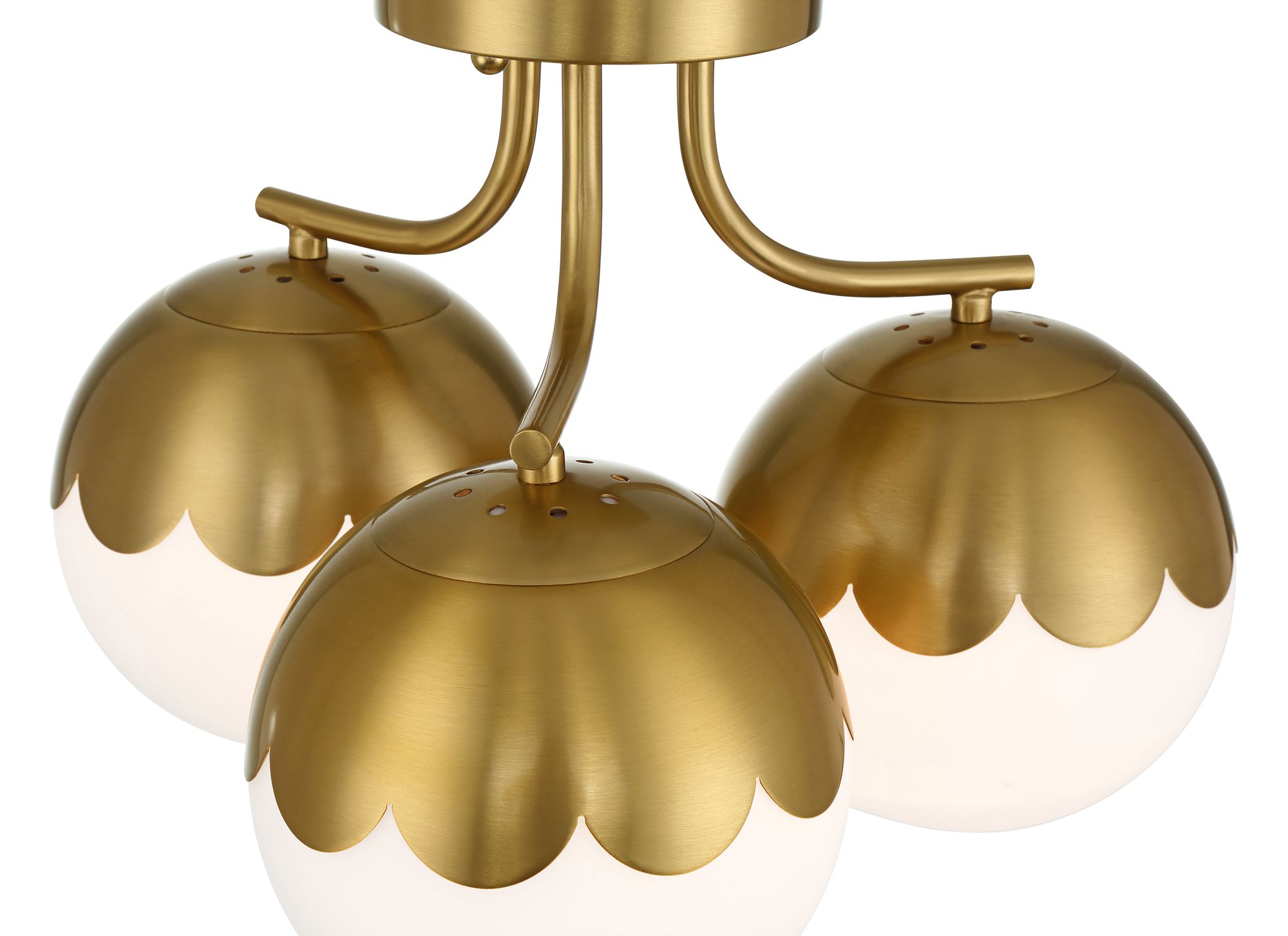Image 5 Possini Euro Camila 16" Wide Antique Brass 3-Light Ceiling Light more views