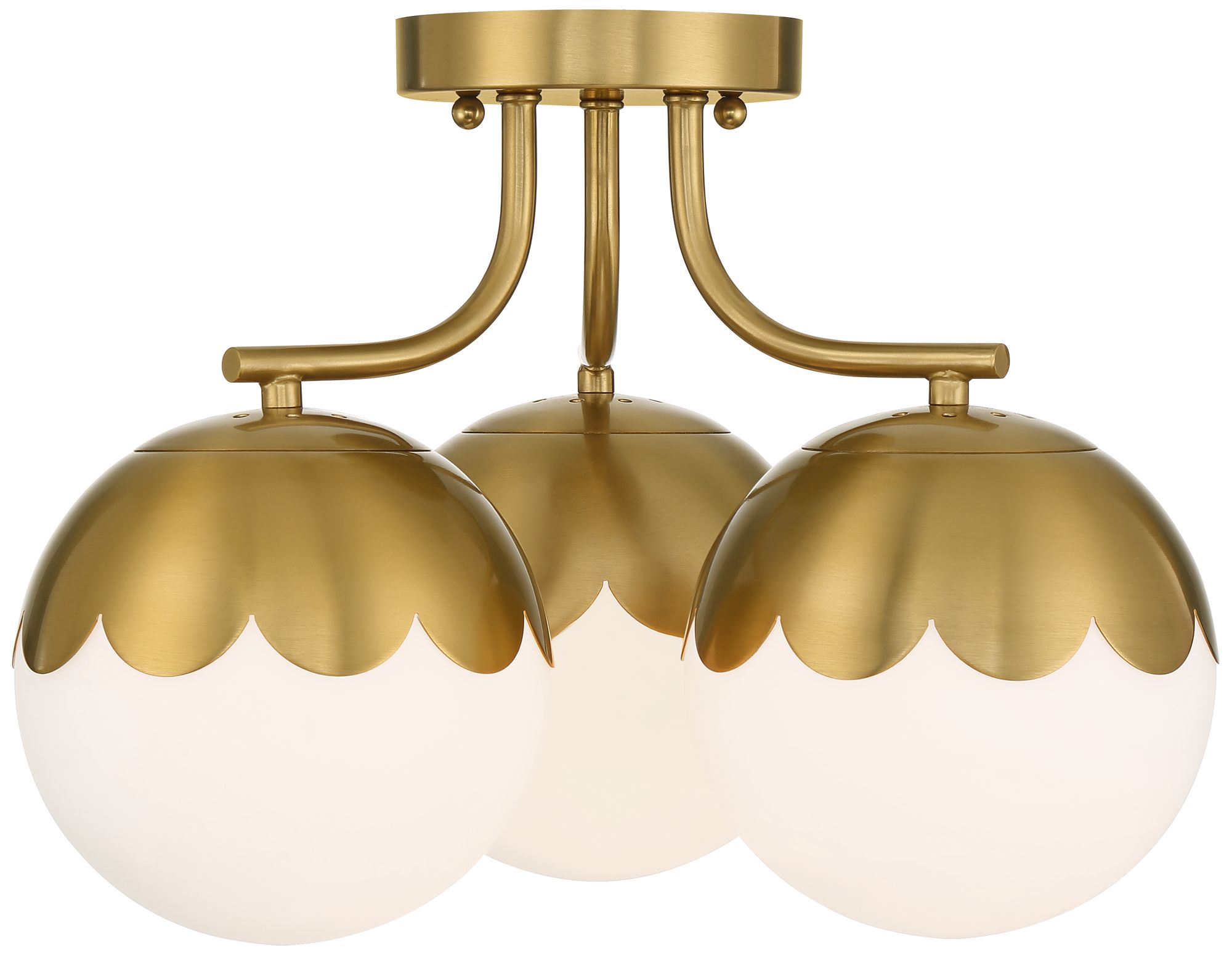 Image 6 Possini Euro Camila 16" Wide Antique Brass 3-Light Ceiling Light more views