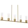 3_Possini Euro Camila 39 1/2" Wide Warm Brass 5-Light Island Chandelier
