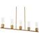 Possini Euro Camila 39 1/2" Wide Warm Brass 5-Light Island Chandelier