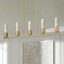 2_Possini Euro Camila 39 1/2" Wide Warm Brass 5-Light Island Chandelier