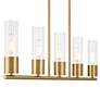 5_Possini Euro Camila 39 1/2" Wide Warm Brass 5-Light Island Chandelier more views