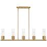 7_Possini Euro Camila 39 1/2" Wide Warm Brass 5-Light Island Chandelier more views