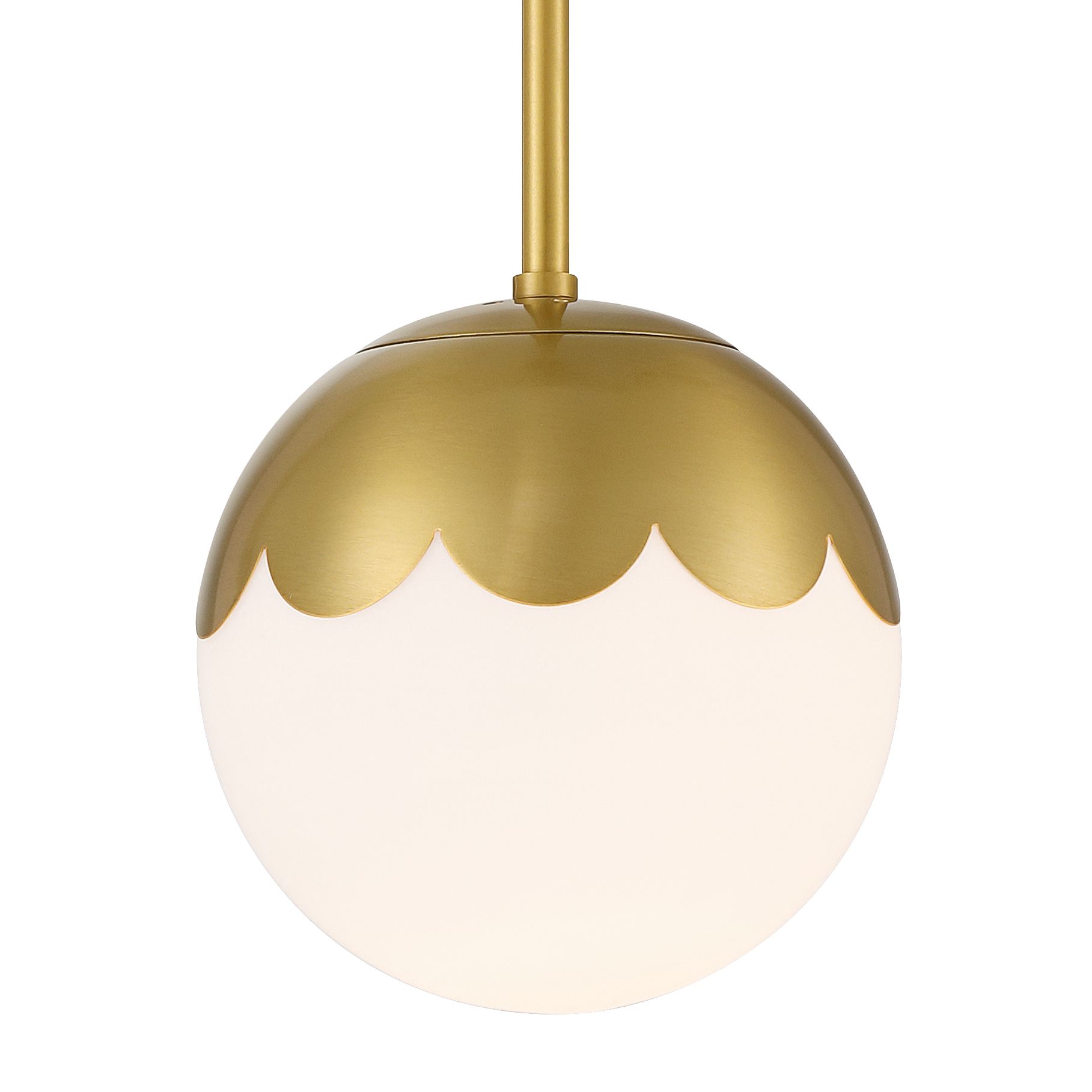 Image 4 Possini Euro Camila 7" Antique Brass White Glass Globe Mini Pendant more views