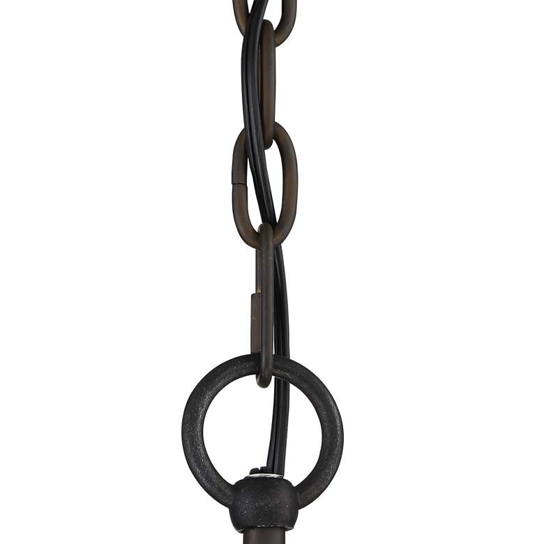 Image 4 Possini Euro Campanelli 19" Wide Bronze and Brass Drum Pendant Light more views