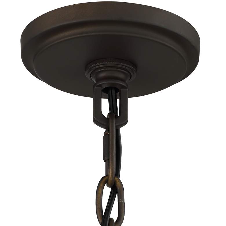 Image 5 Possini Euro Campanelli 19" Wide Bronze and Brass Drum Pendant Light more views
