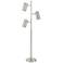 Possini Euro Canasta Brushed Nickel Trac Tree Floor Lamp