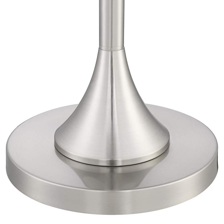 Image 5 Possini Euro Candice 64" Brushed Nickel Dual Shade Modern Floor Lamp more views