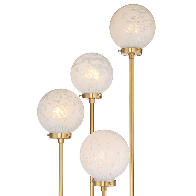Image 4 Possini Euro Candida 68 1/2" Glass and Warm Gold 4-Light Floor Lamp more views