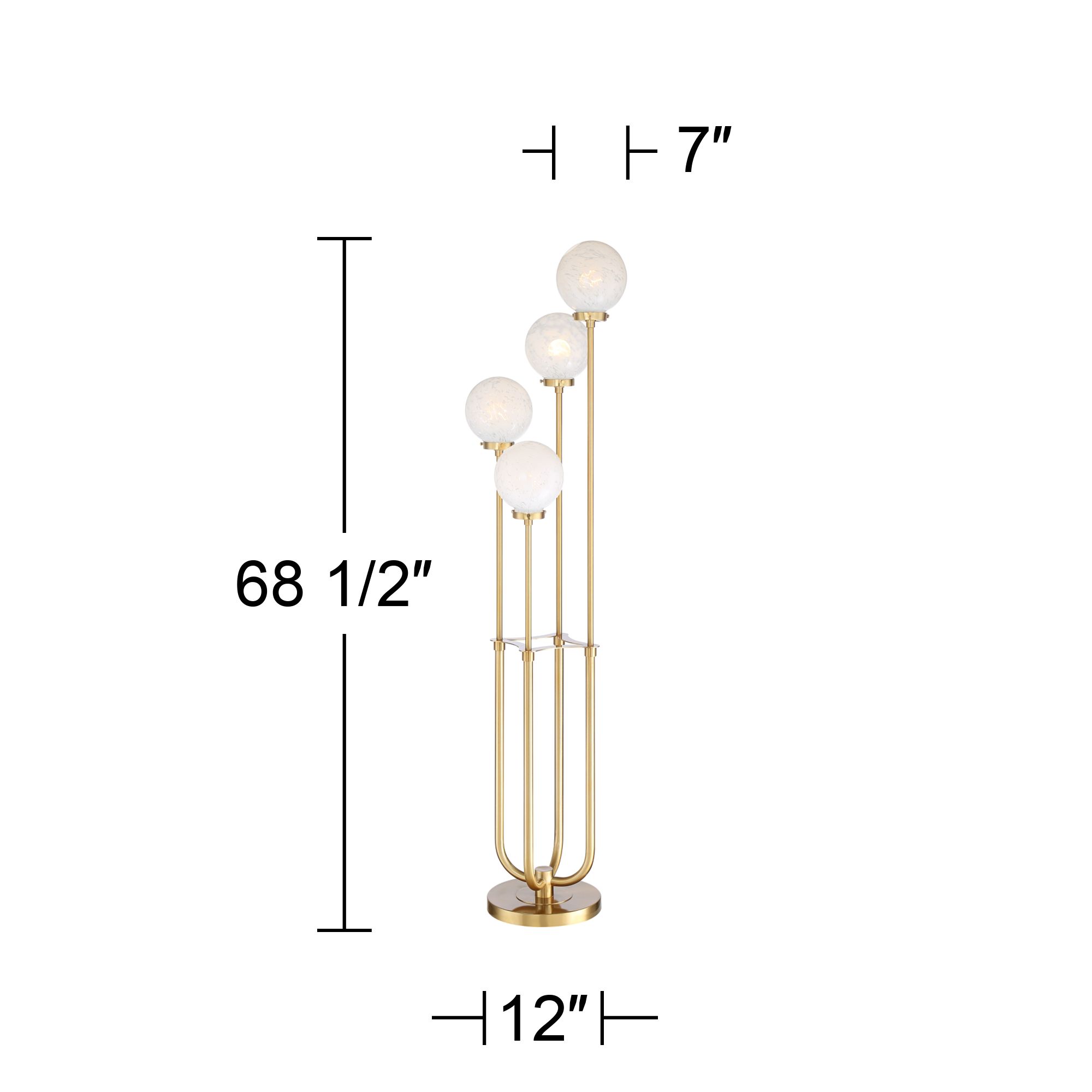 Watch A Video About the Candide Warm Gold 4 Light Floor Lamp