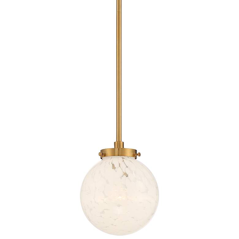 Image 3 Possini Euro Candide 7" Wide Gold and Crackle Glass Globe Mini-Pendant
