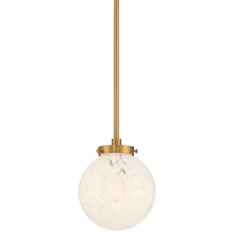 Image 3 Possini Euro Candide 7 inch Wide Gold and Crackle Glass Globe Mini-Pendant