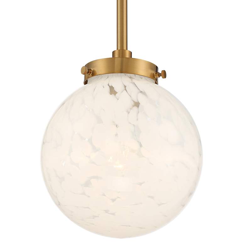 Image 4 Possini Euro Candide 7" Wide Gold and Crackle Glass Globe Mini-Pendant more views