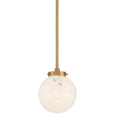 Possini Euro Candide 7" Wide Gold and Crackle Glass Globe Mini-Pendant