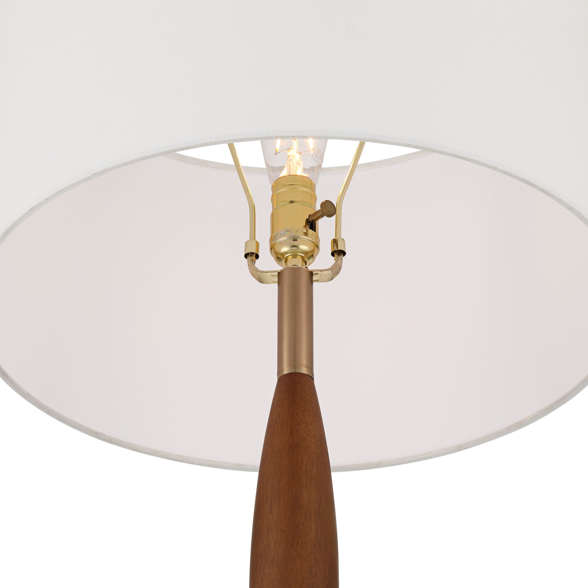 Image 5 Possini Euro Cannon 65" High Medium Brown Wood Segmented Floor Lamp more views