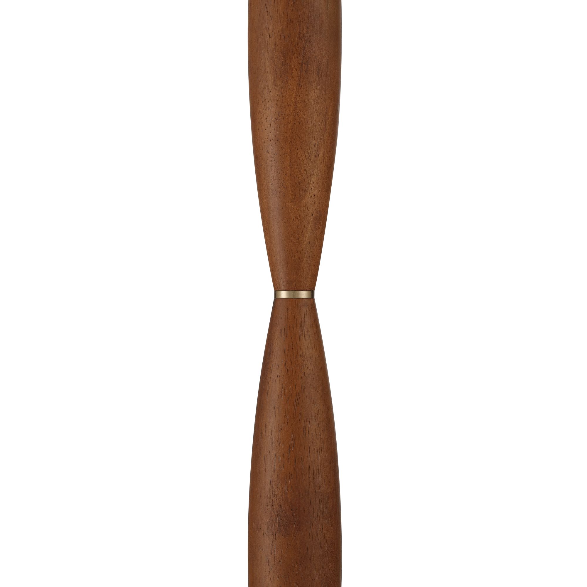 Image 7 Possini Euro Cannon 65" High Medium Brown Wood Segmented Floor Lamp more views