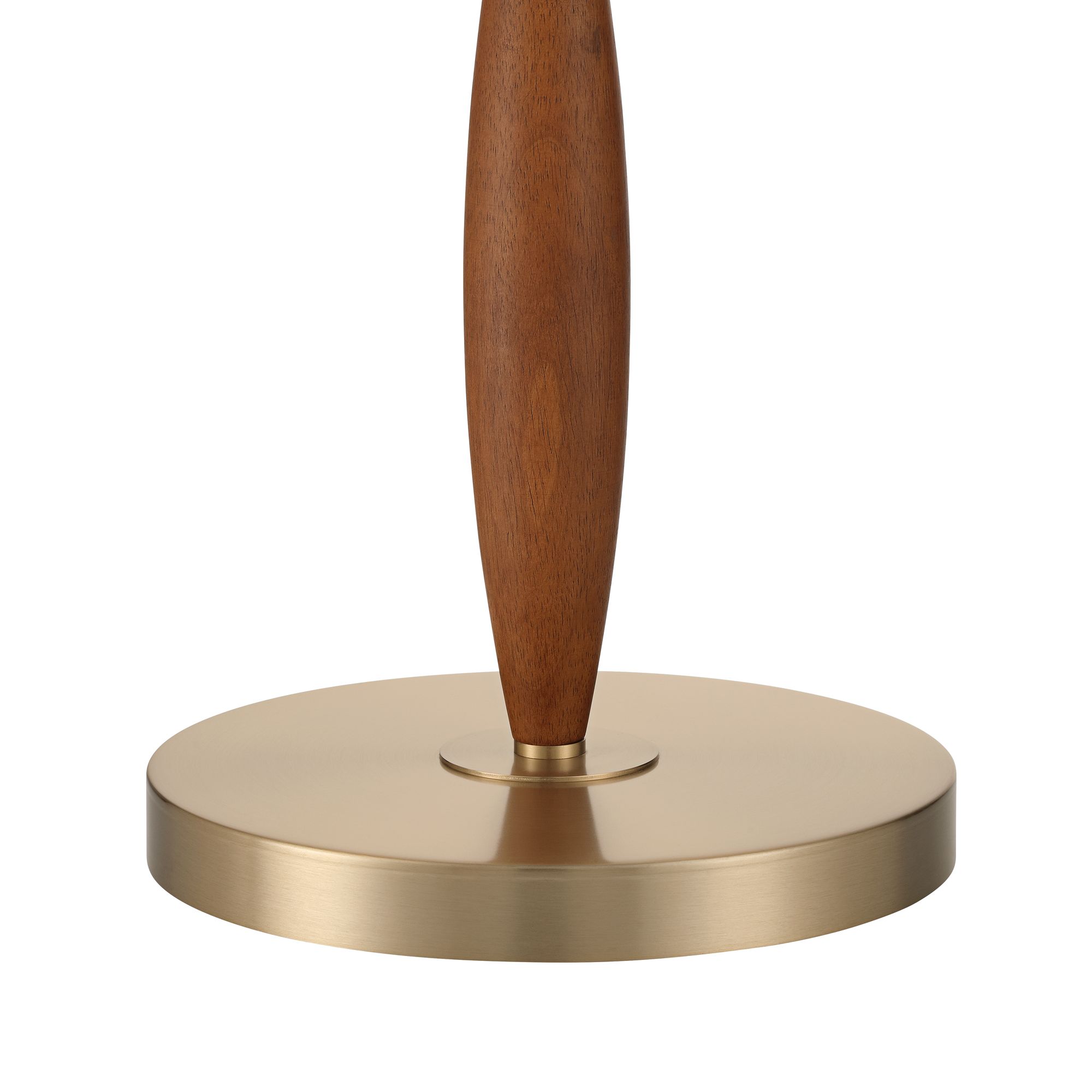 Possini Euro Cannon 65" High Medium Brown Wood Segmented Floor Lamp in scene