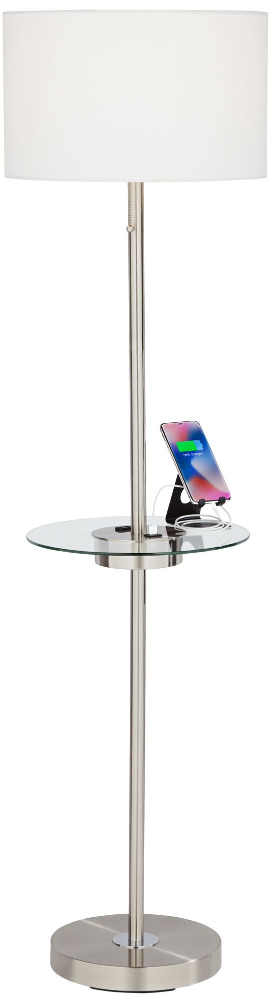 Image 3 Possini Euro Caper 60 1/2" Tray Table USB Floor Lamps Set of 2 more views