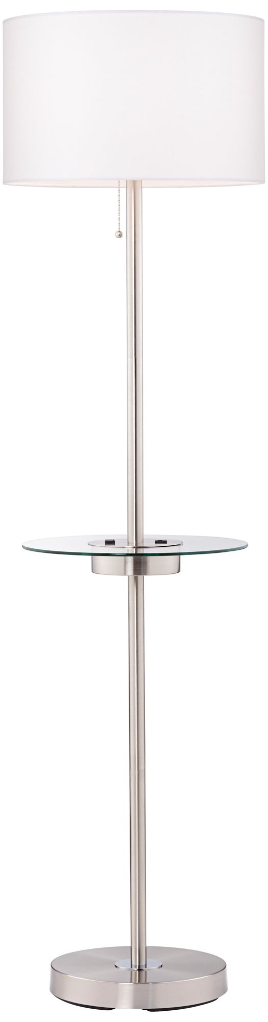 Possini Euro Caper 60 1/2" Tray Table USB Floor Lamps Set of 2