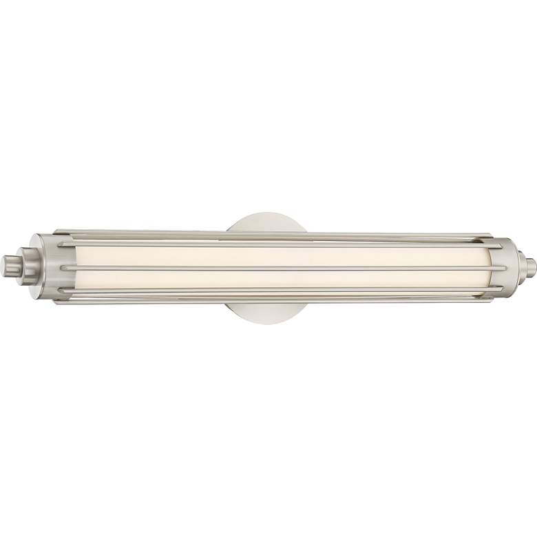 Image 1 Possini Euro Capsule 27 inch Wide Nickel Linear LED Bath Light