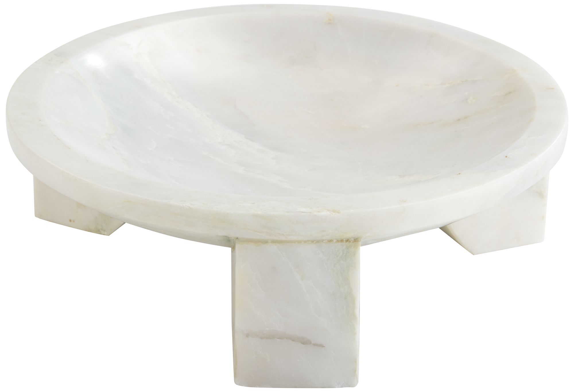 Image 3 Possini Euro Cara 12" Wide White Onyx Decorative Bowl