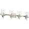 Possini Euro Cara 29" Wide Brushed Nickel 4-Light Bath Light