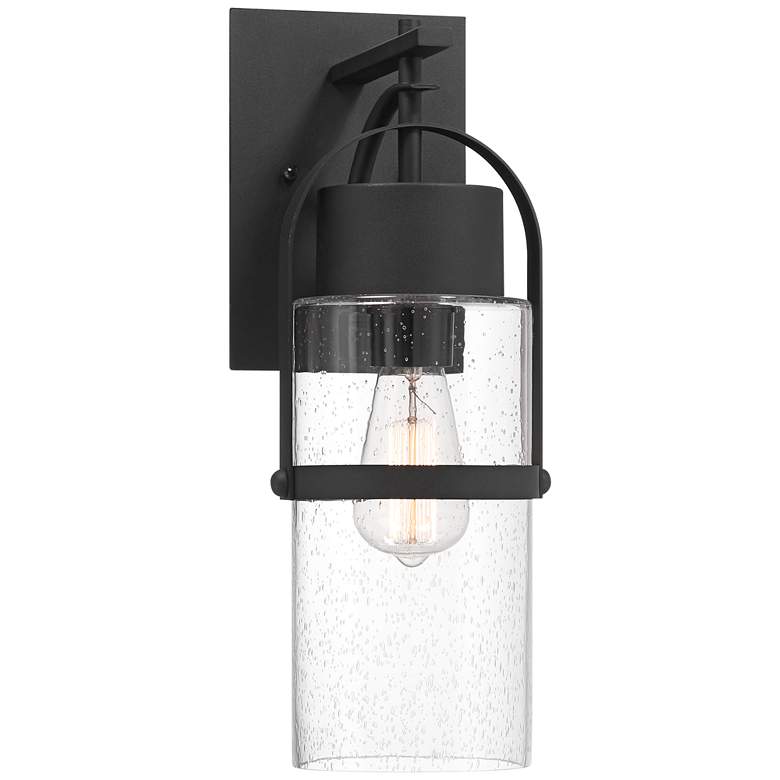 Image 2 Possini Euro Caramela 16" High Black Outdoor Wall Light