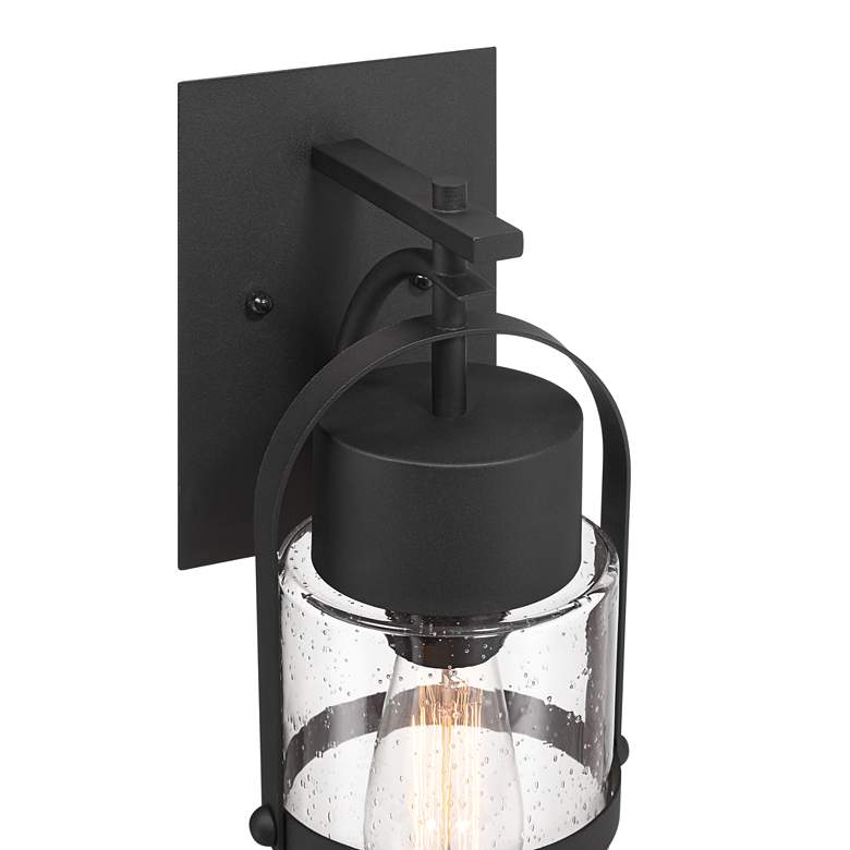 Image 3 Possini Euro Caramela 16" High Black Outdoor Wall Light more views