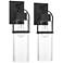 Possini Euro Caramela 20" High Black Outdoor Wall Light Set of 2
