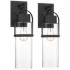 Possini Euro Caramela 20" High Black Outdoor Wall Light Set of 2