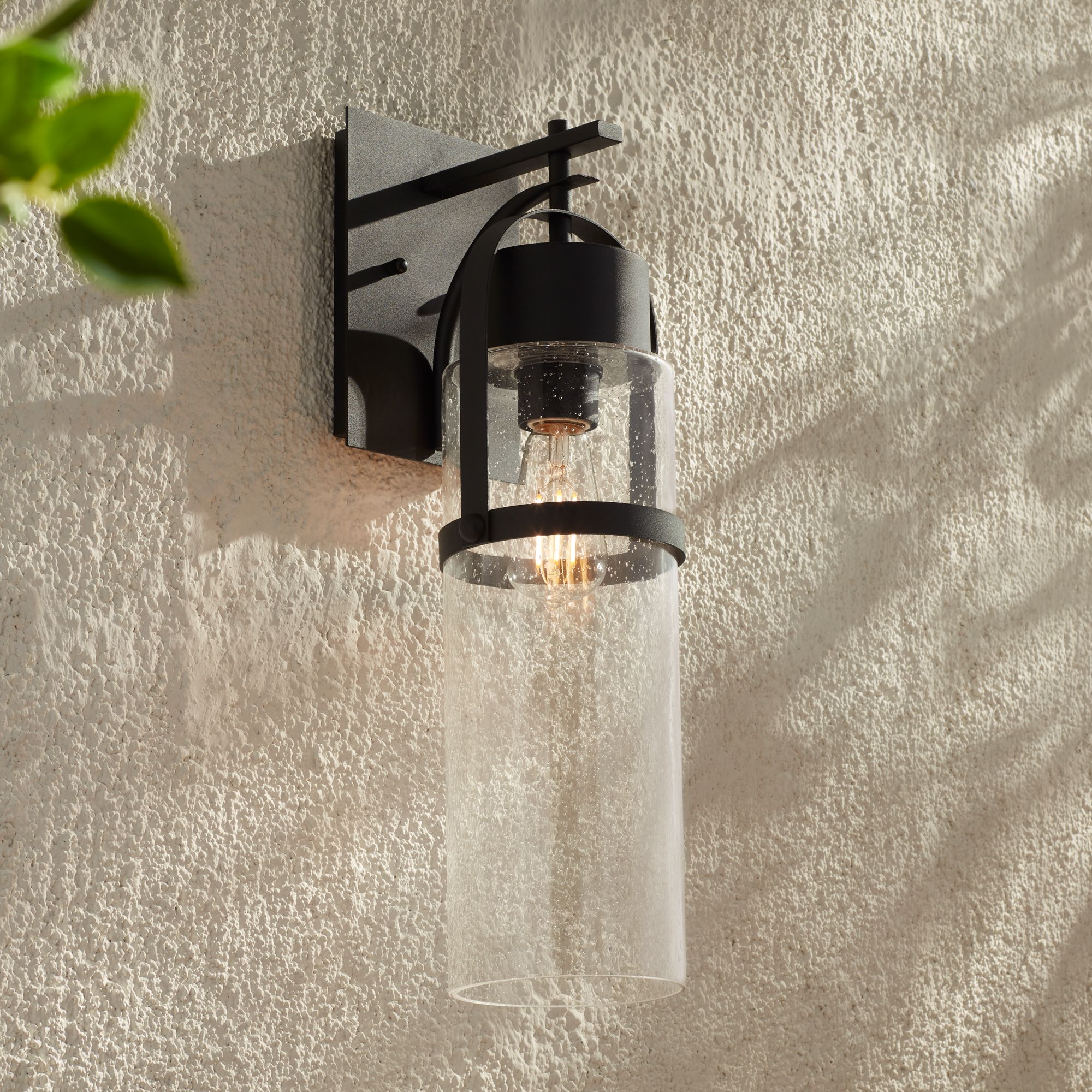 Possini Euro Caramela 20" High Black Outdoor Wall Light