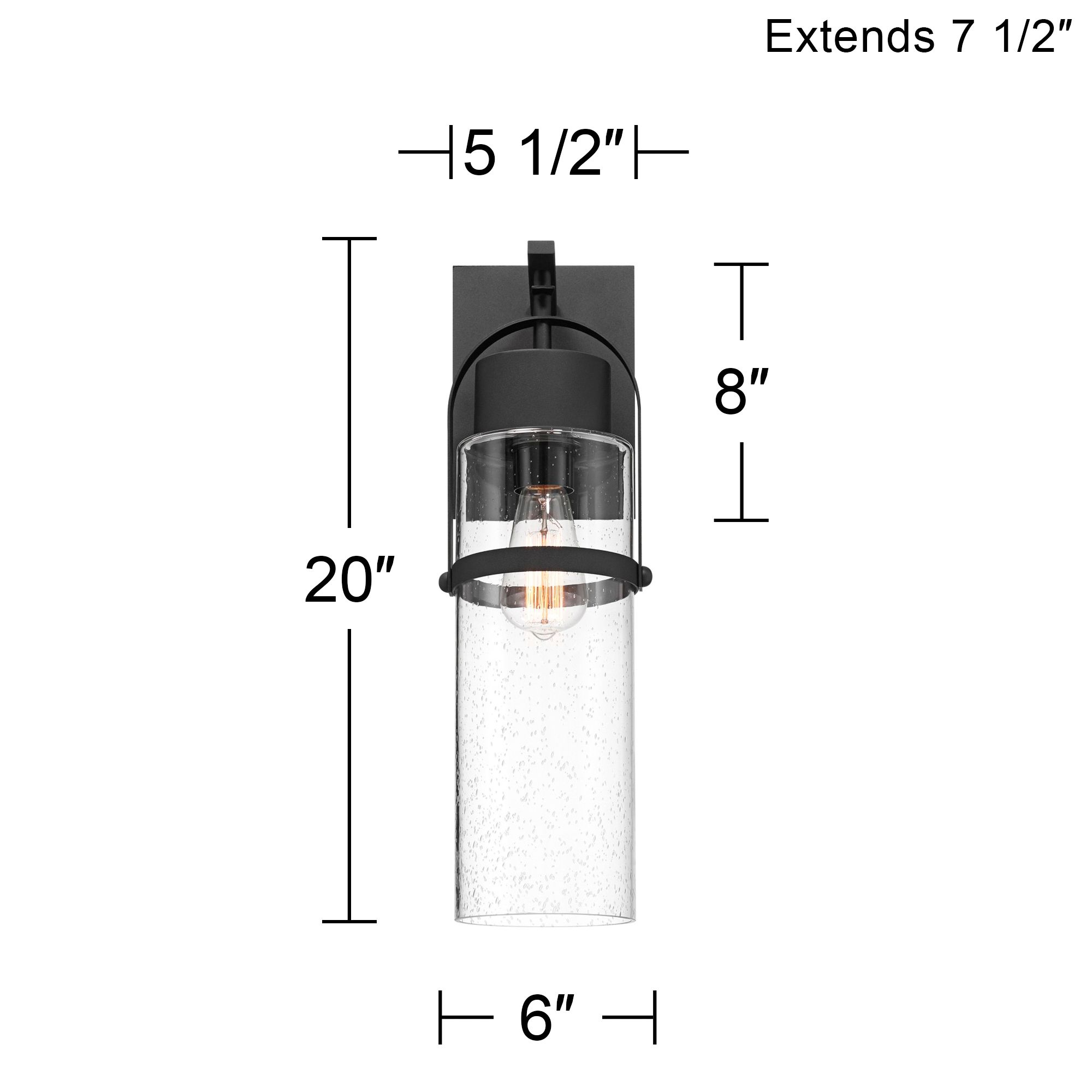 Possini Euro Caramela 20" High Black Outdoor Wall Light