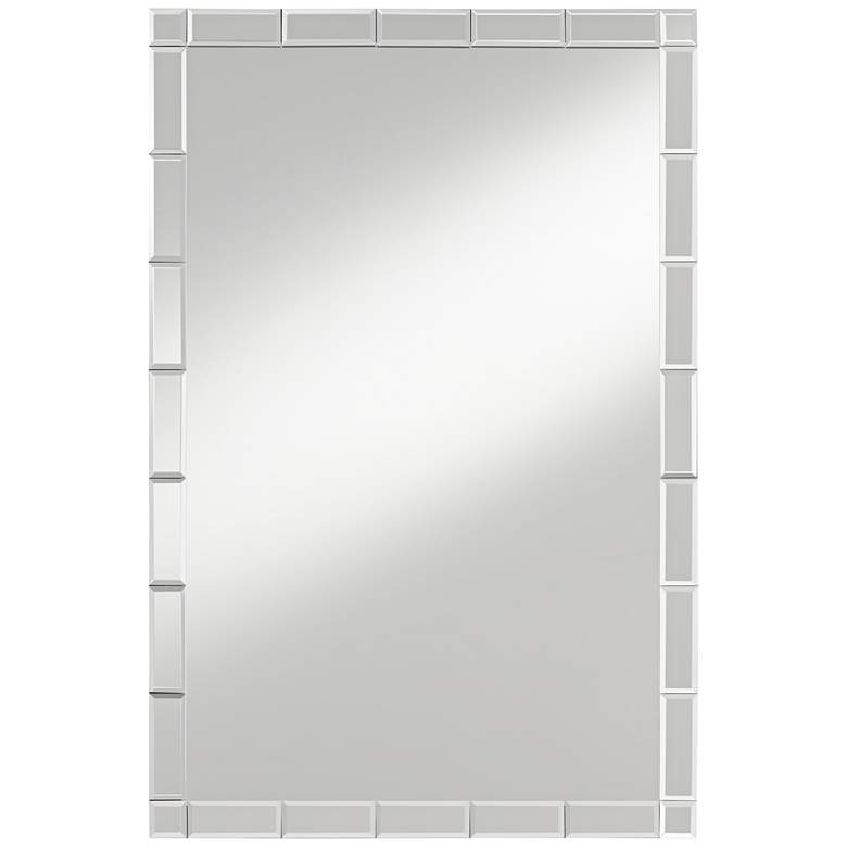 Image 2 Possini Euro Cari 23 1/2 inch x 35 1/2 inch Tile Edge Mirror