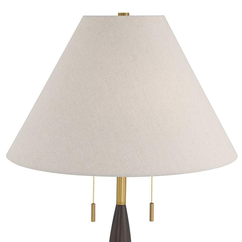 Image 3 Possini Euro Carillo 67" Espresso Brown and Gold Modern Floor Lamp more views
