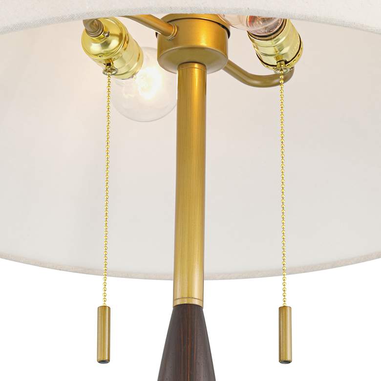 Image 4 Possini Euro Carillo 67" Espresso Brown and Gold Modern Floor Lamp more views