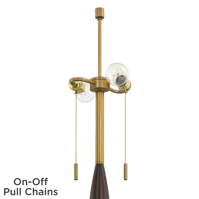 Image 5 Possini Euro Carillo 67" Espresso Brown and Gold Modern Floor Lamp more views