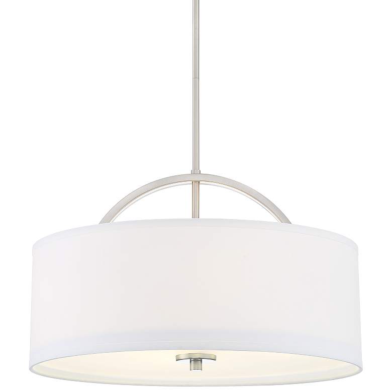 Image 2 Possini Euro Carina 20 inch Wide Brushed Nickel Pendant Light