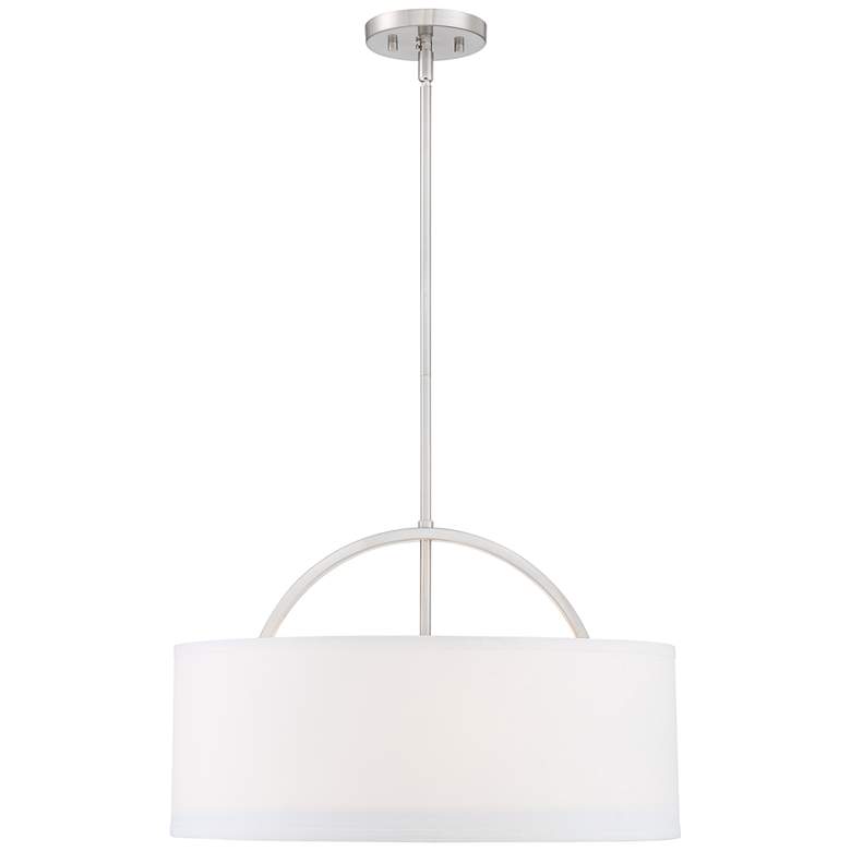 Image 6 Possini Euro Carina 20" Wide Brushed Nickel Pendant Light more views