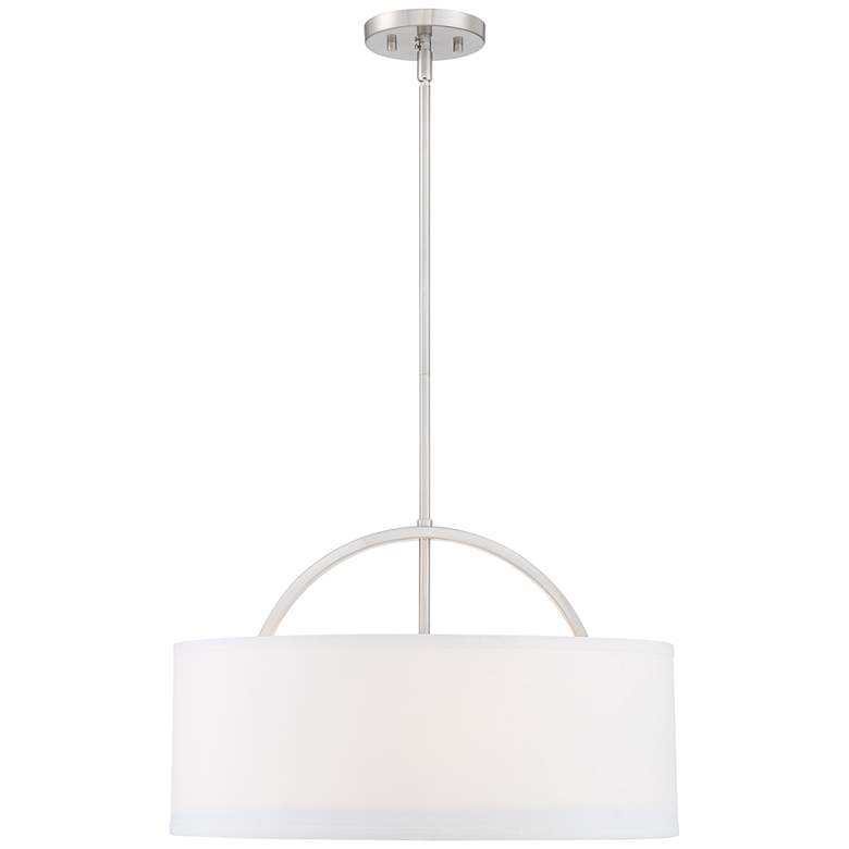 Image 6 Possini Euro Carina 20 inch Wide Brushed Nickel Pendant Light more views