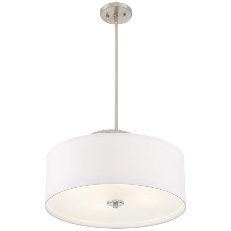 Image 7 Possini Euro Carina 20" Wide Brushed Nickel Pendant Light more views