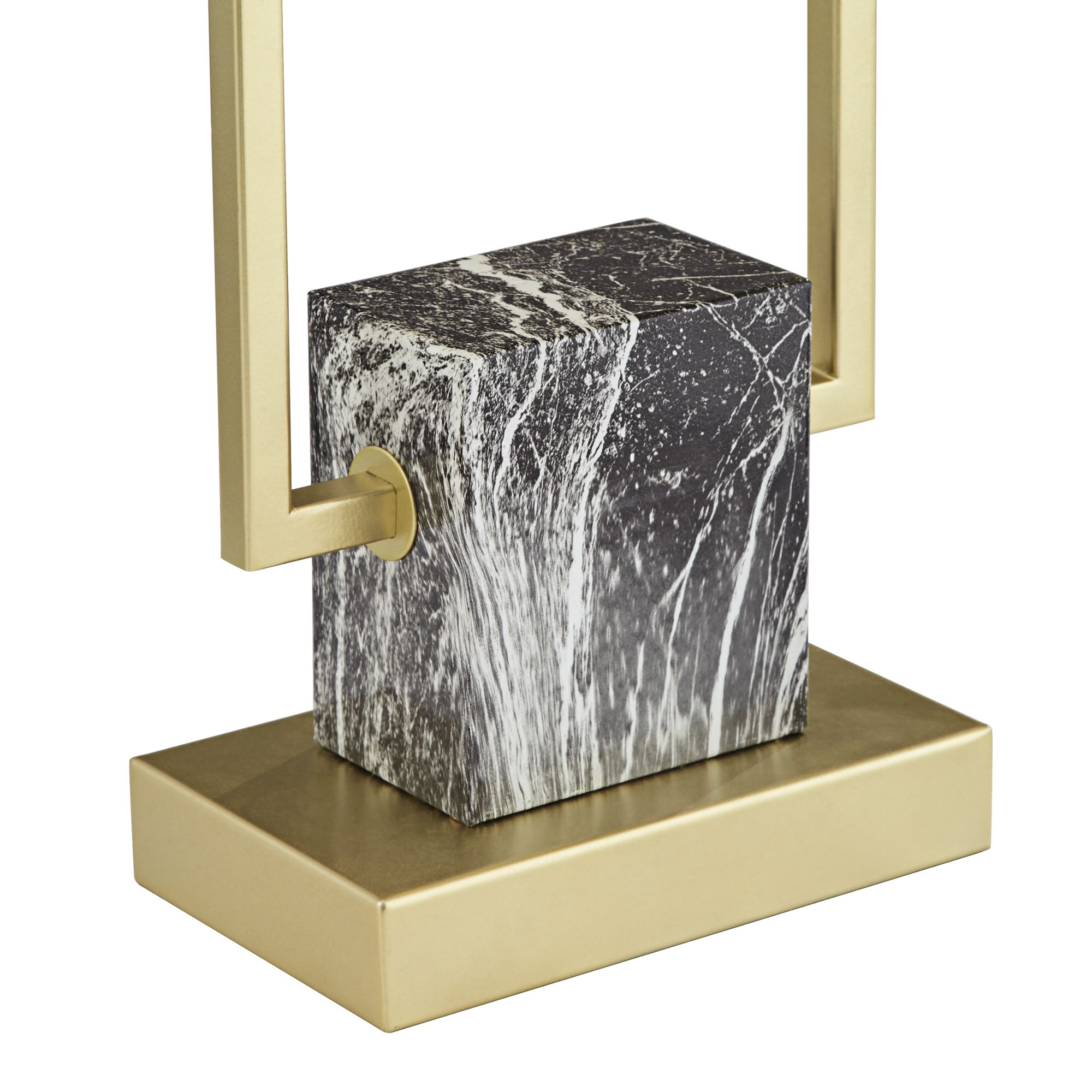 Image 6 Possini Euro Carl 24 3/4" Black and Gold Rectangle Table Lamp more views