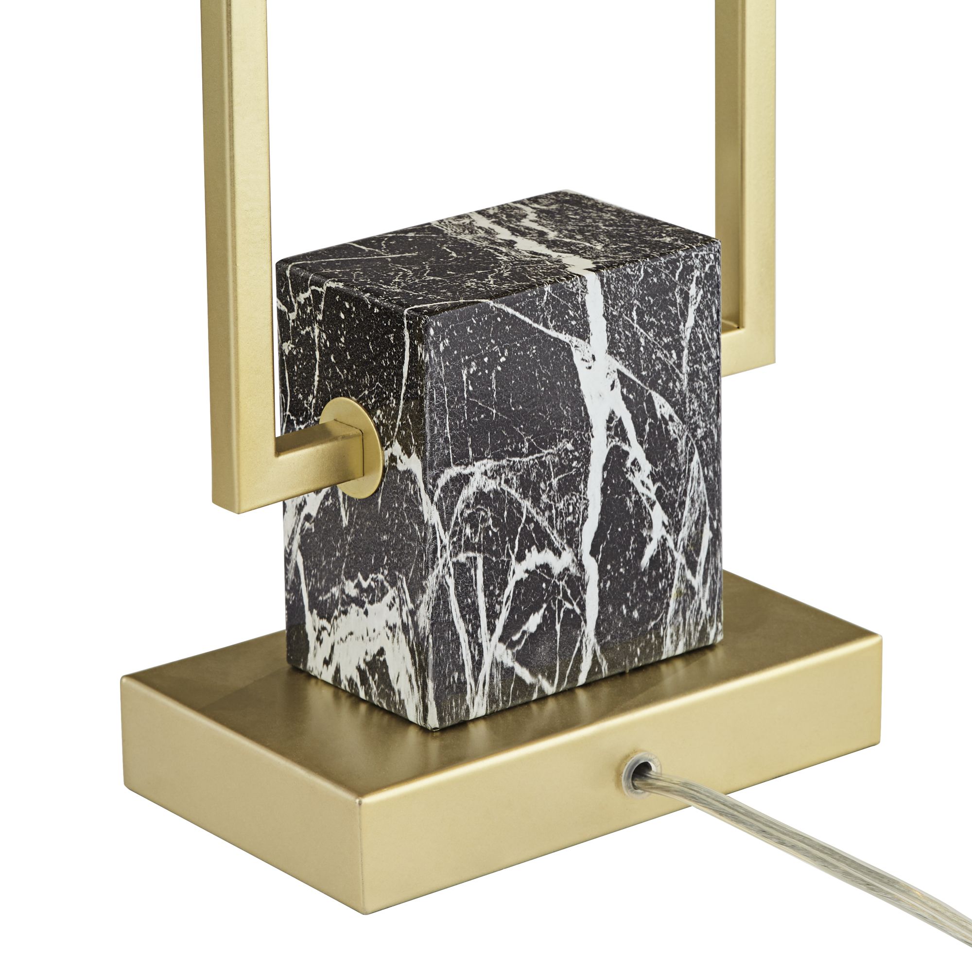 Image 7 Possini Euro Carl 24 3/4" Black and Gold Rectangle Table Lamp more views