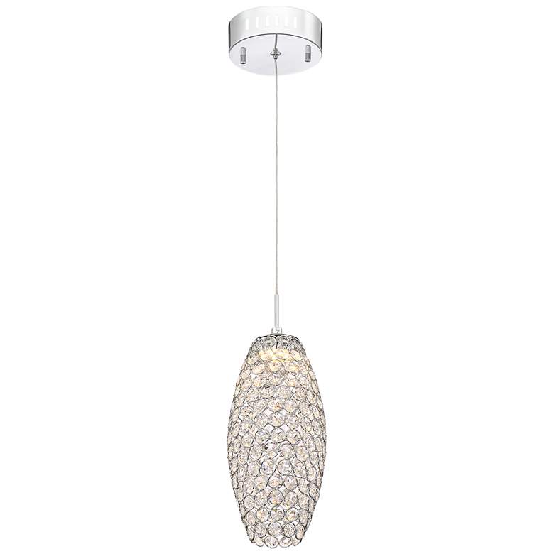 Image 2 Possini Euro Carlier 5 1/4"W Chrome LED Crystal Mini Pendant