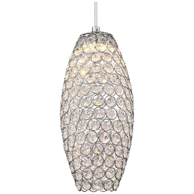 Image 3 Possini Euro Carlier 5 1/4"W Chrome LED Crystal Mini Pendant more views