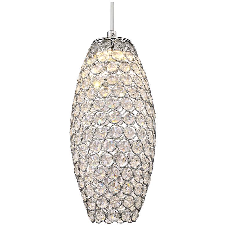 Image 3 Possini Euro Carlier 5 1/4 inchW Chrome LED Crystal Mini Pendant more views