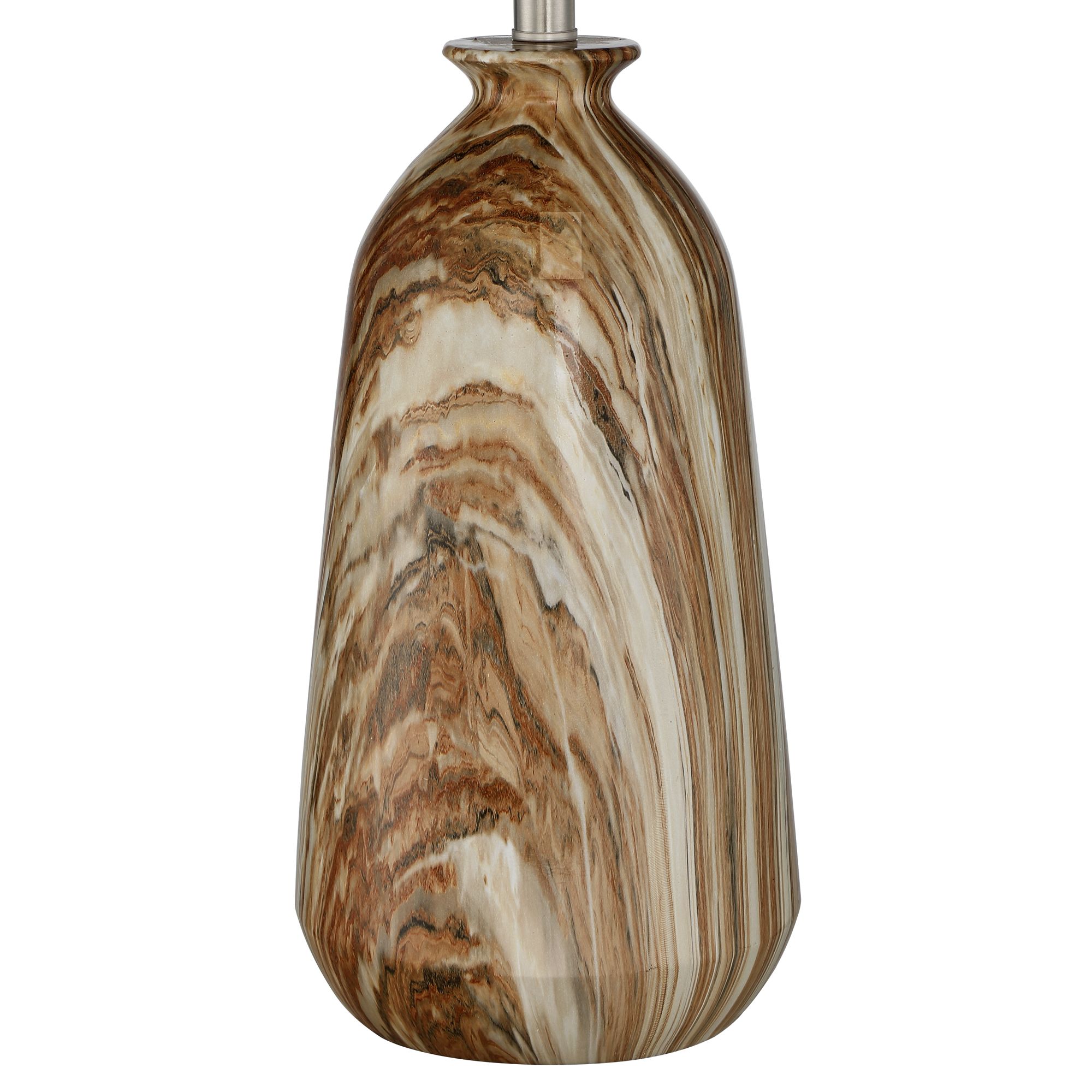 Image 6 Possini Euro Carlton 28" Brown Faux Marble Table Lamps Set of 2 more views